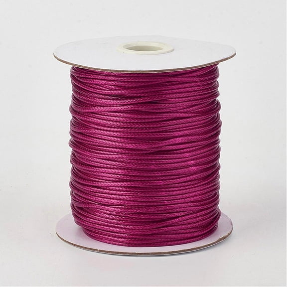 Eco-Friendly Korean Waxed Polyester Cord Medium Violet Red 0.5mm about 169.51~174.98 Yards(155~160m)/Roll