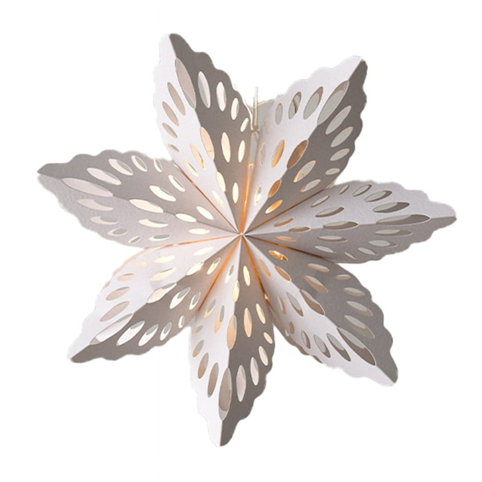 Eco-Friendly LED Paper Star Lantern -Christmas Decorations Fairy Lights Shop Window Decoration Pendant C