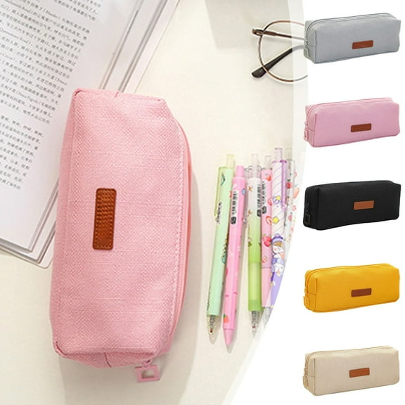 Eco-Friendly Linen Pen Case Multi-Color Hemp Storage Pouch Compact Organizer for Office Supplies & Accessories