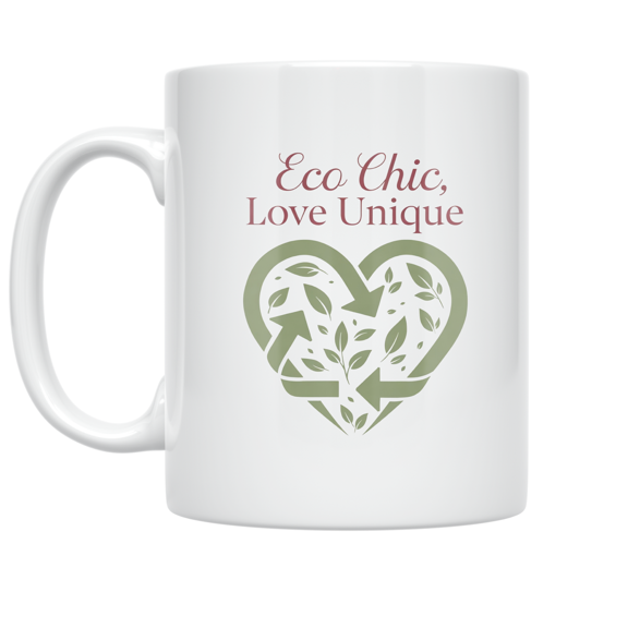 Eco-Friendly Love Design - Sustainable Fashion Enthusiast - 11 oz Ceramic Coffee Mug