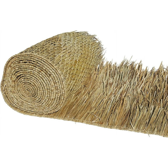 Eco-Friendly Mexican Roof Thatch - Hand-Woven Palm Leaf Roll for DIY Projects, Duck Hunting Camo Mesh, Tiki Bar, Palapa Thatch Roofing, Patio Umbrella - (35” x 10ft)