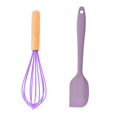 Eco-Friendly Mini Silicone Kitchen Utensils with Wooden Handles
