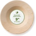 EcoFriendly Palm Leaf Soup Bowl Set of 25 10 Ounce Round Disposable