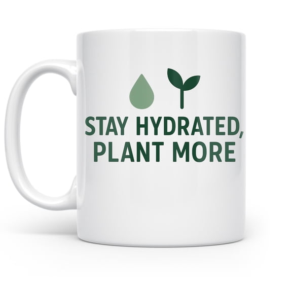 Eco-Friendly Plant Lover 11 oz Coffee Mug - Inspirational Gift for Gardeners White Ceramic
