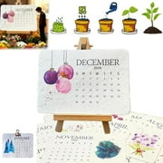 Eco-Friendly Plantable Love Seed Calendar 2026, Sustainable Monthly Green Planner With stand, Month Biodegradable Seed Paper with Wildflower for Gifting, Gardening, Living, Home Decor