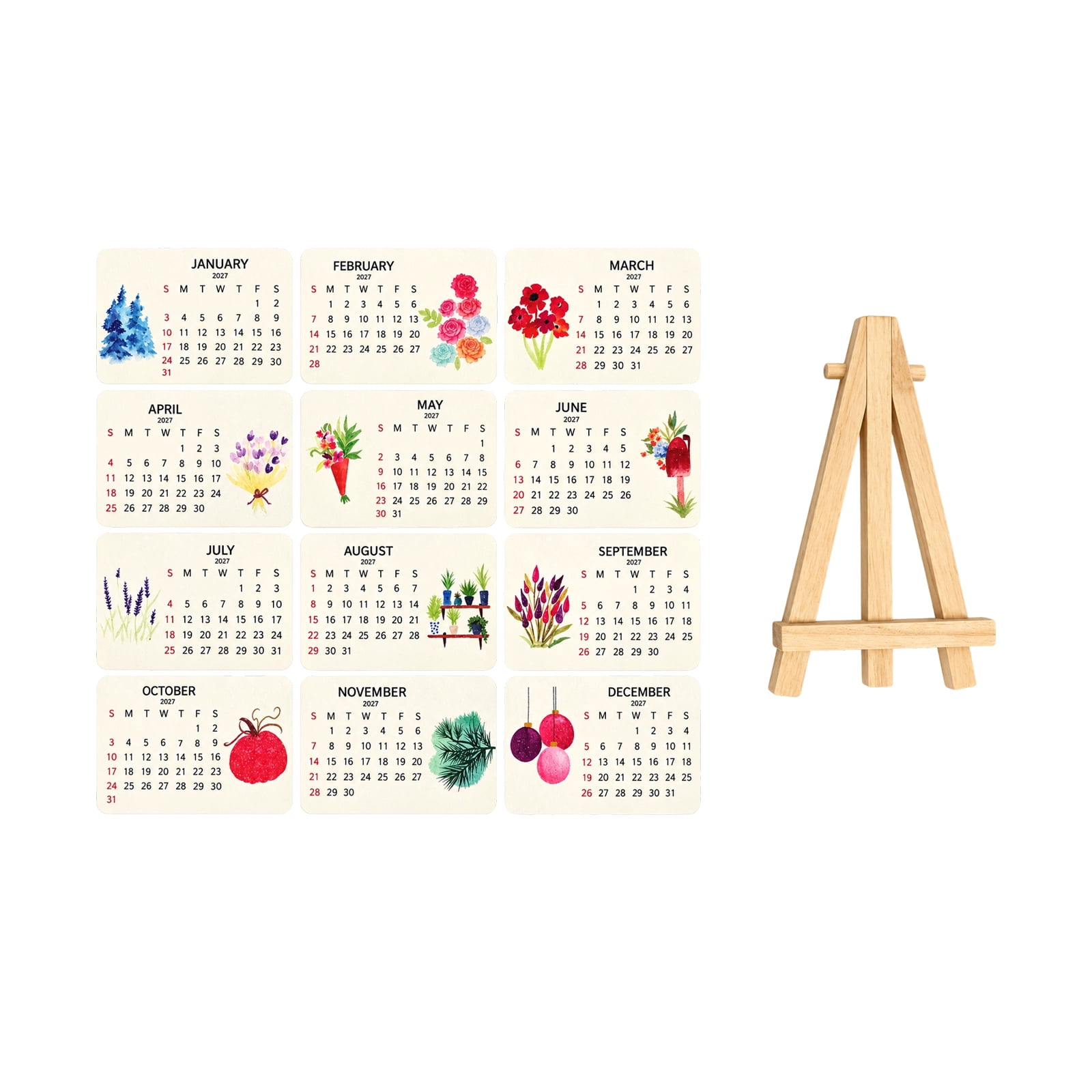 Eco-Friendly Plantable Timeless Seed Calendar 2027, Heart Shaped Daily ...