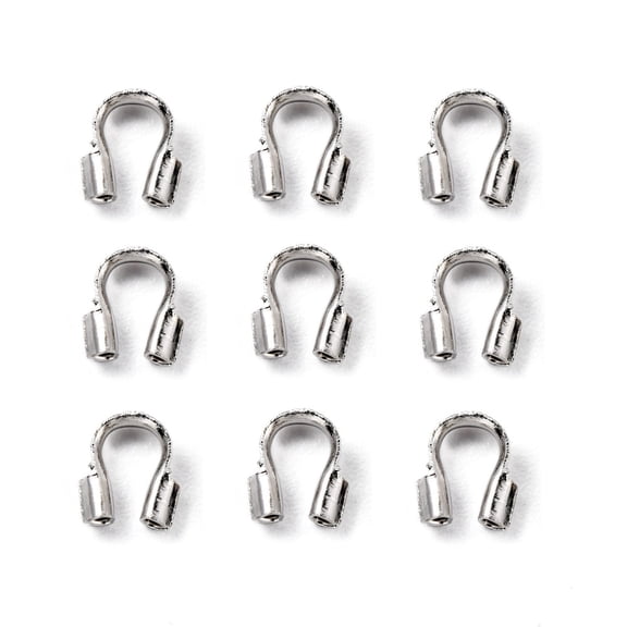 Eco-Friendly Rack Plating Brass Wire Guardians Lead Free Cadmium Free Nickel Free Platinum 5x4x1mm Hole: 0.5mm