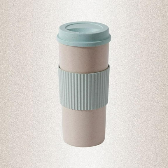 Eco Friendly Reusable Coffee Cup with Lid, Sustainable Wheat Fiber BPA Free Dishwasher and Microwave Safe Portable Eco Cup