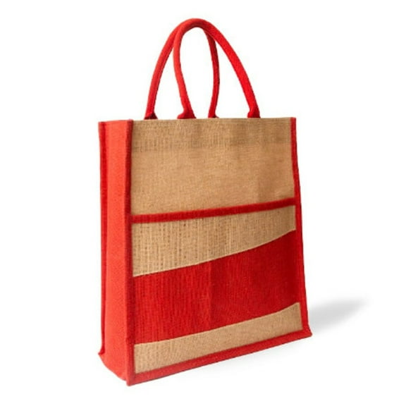 Eco Friendly Reusable Hand Made Large Jute Tote Bag - Sustainable Bag - Gift Bag