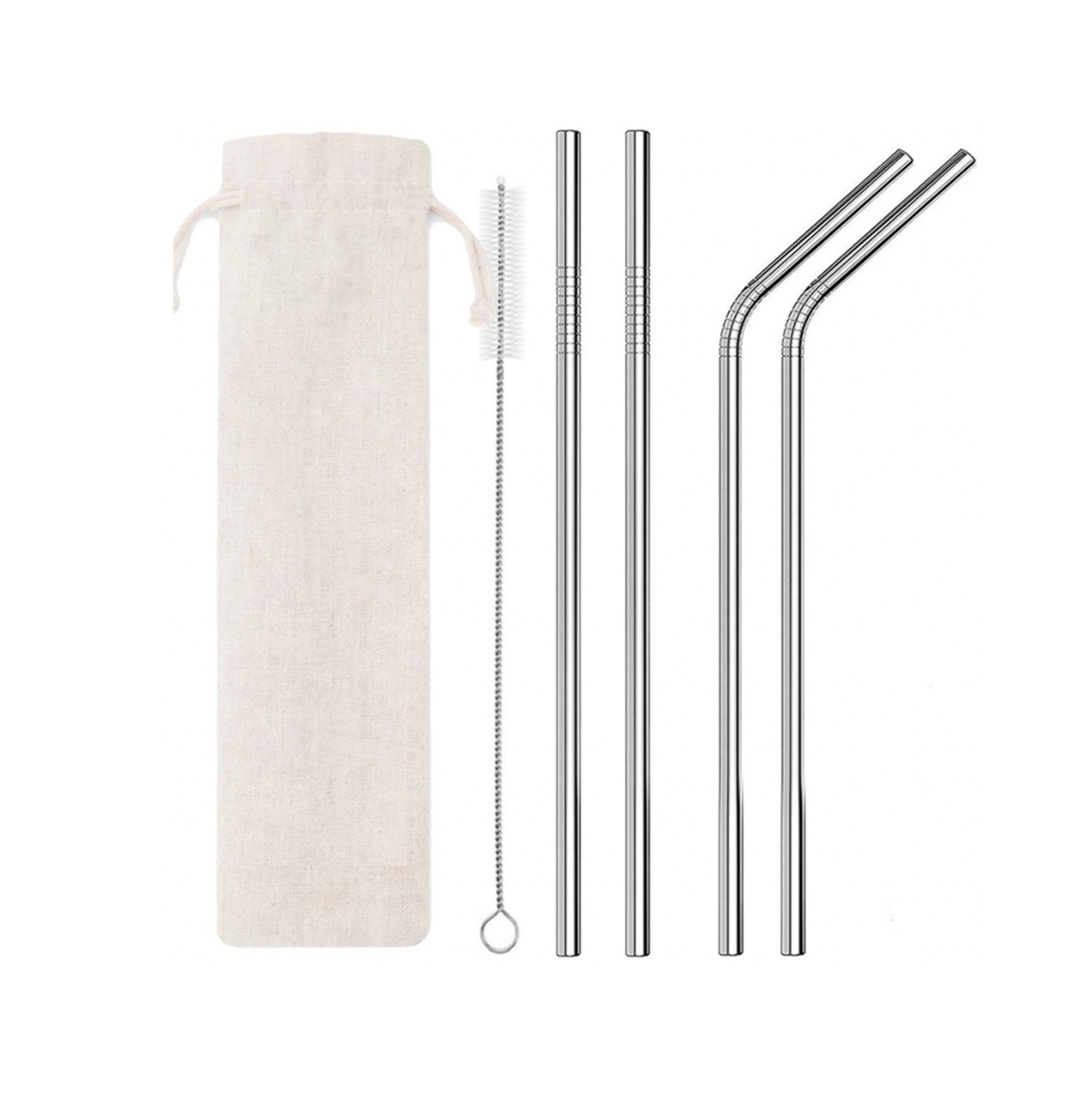 Eco-Friendly Reusable Stainless Steel Straw Kit - Walmart.com