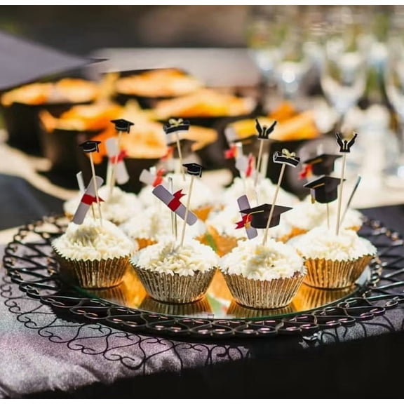 Eco-Friendly Rooster Tail Bamboo Toothpicks for Graduation Party Decorations - Unique Festive Picks