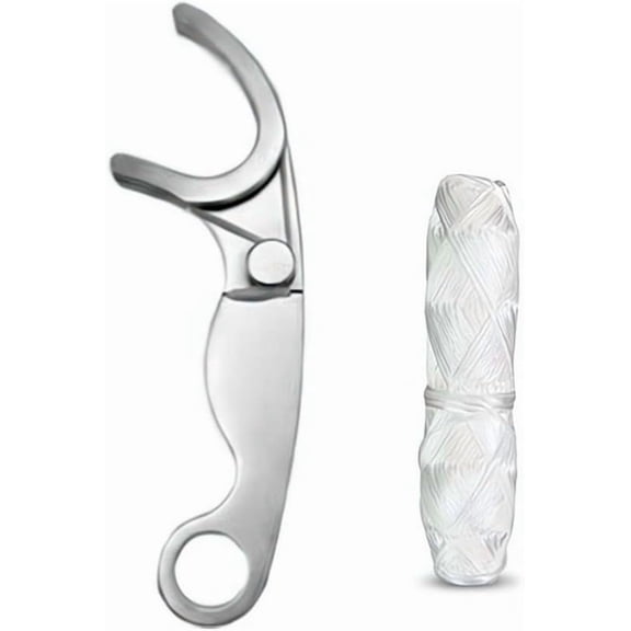 Eco Friendly Rust Proof Metal Dental Flosser Ergonomic Foldable Portable Oral Cleaning Tool for Daily Teeth Removal Home Travel Use