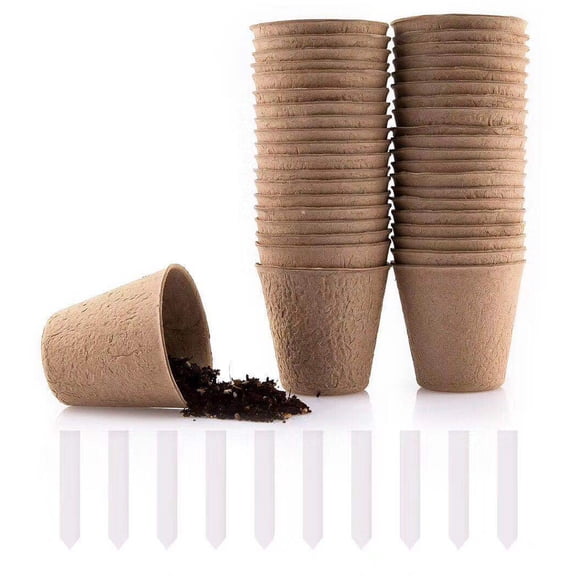 Seed Starter Pots, Biodegradable 3 Inch Containers For Seedling Cultivation, Ideal For Vegetables And Flowers, Includes 100 Plant Labels For Organized Gardening (Automatic Water