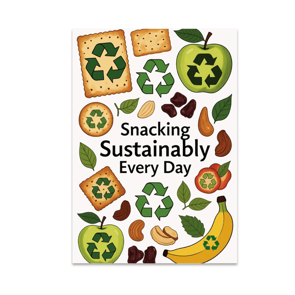 Eco-Friendly Snack Art - Health-Conscious Decor - 13x19 Poster Print
