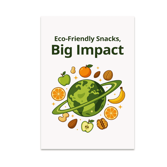 Eco-Friendly Snacks Big Impact - Food Sustainability Enthusiast - 13x19 Poster Print
