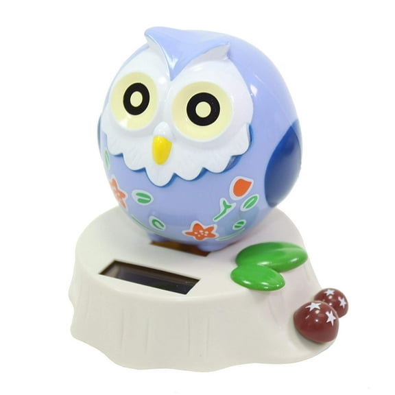 Eco-Friendly Solar Toy Owl Lover Praying Gift Home Decor - Light Blue new