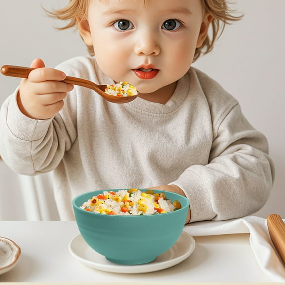 Eco-Friendly Straw Fiber Bowls - Microwave and Dishwasher Safe, Non-Breakable Large Cereal Bowl for Soups, Oatmeal, Pasta, Ice Cream, and Dining, Size: 5.87" x 2.95"