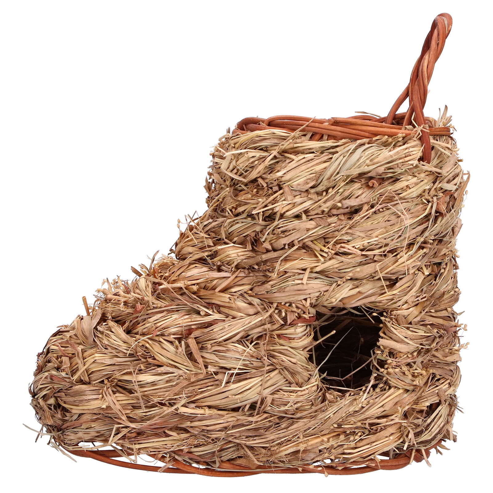 EcoFriendly Straw Hamster Nest, Boot Type Handwoven Grass Bed for