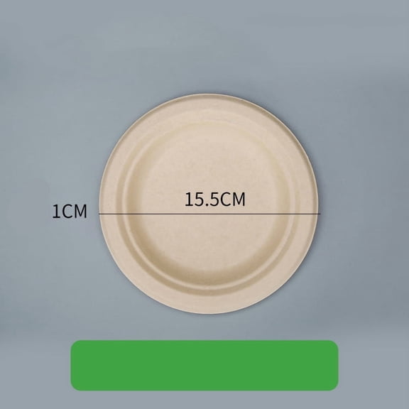Eco Friendly Sugarcane Plates 50Pcs Compostable Disposable Paper Plates 6/7/9 Inch for Party Camping Use