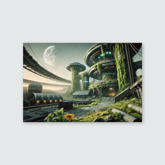 Eco-Friendly Sustainable Architecture - Exo-Planet Green Habitat Poster Full Size 24''x36'' The Golden Shop