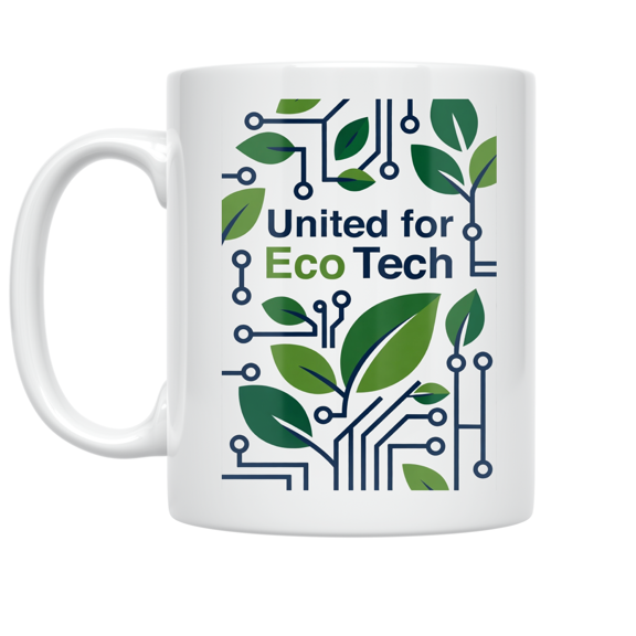 Eco-Friendly Tech Design - Eco-Tech Community Enthusiast - 11 oz Ceramic Coffee Mug