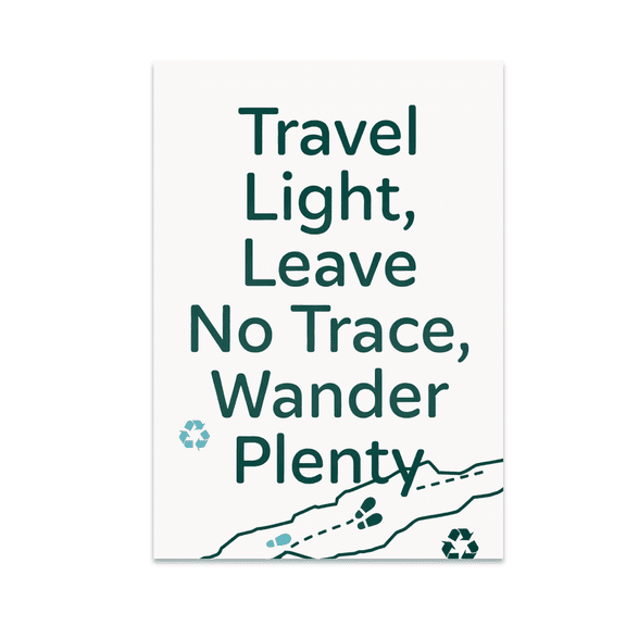 Eco-Friendly Travel Decor - Nature Enthusiast - 13x19 Poster Print