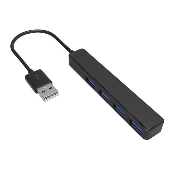 Eco-Friendly USB Hub Port Data Hub | Magnetic 7-in-1 Multi-Port | Flexible 4K HDMI Output | PD 100W | 0 Hub 4-Port Data Hub Splitter With 5V Micro USB Power Port Black