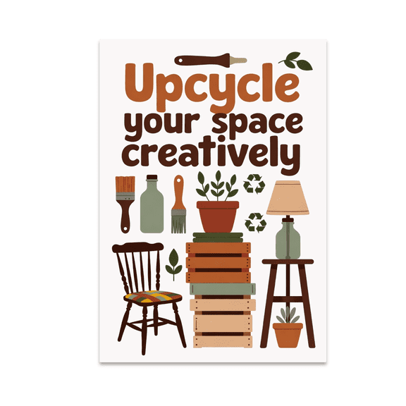 Eco-Friendly Upcycled Decor - Home Decor Enthusiast - 13x19 Poster Print