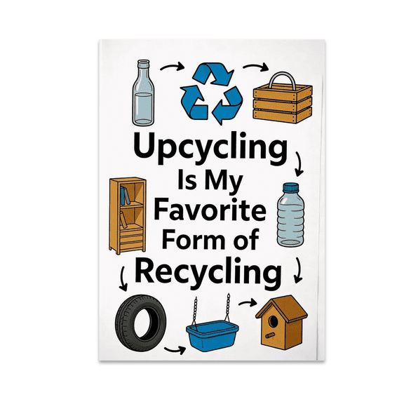 Eco-Friendly Upcycling Art - Eco-Conscious Decor Enthusiast - 13x19 Poster Print