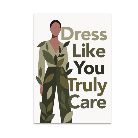 Eco-Friendly Wall Decor - Sustainable Fashion Activist - 13x19 Poster Print