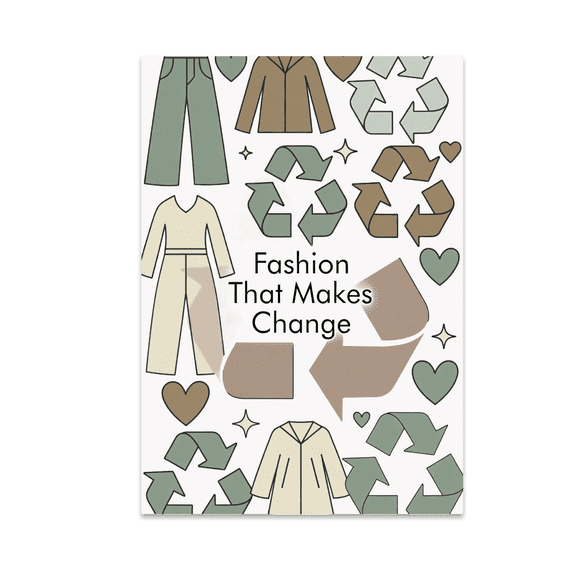 Eco-Friendly Wall Decor - Sustainable Fashion Enthusiast - 13x19 Poster Print