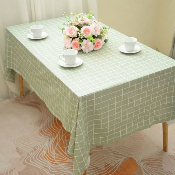 Eco-friendly tablecloth - Waterproof and stain-resistant, 32" x 48", Khaki green, easy to clean, suitable for catering, outdoor events, parties and weddings