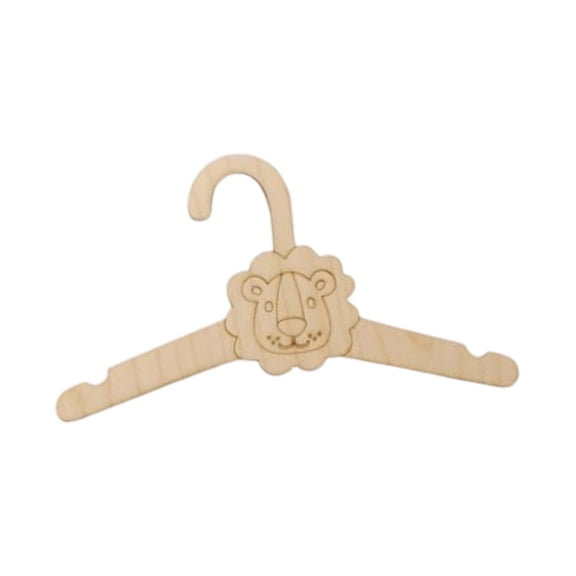 Eco-Friendly Wooden Animal-Shaped Hangers for Kids' Clothes Durable, Fun Design, Natural Finish, Set of 5