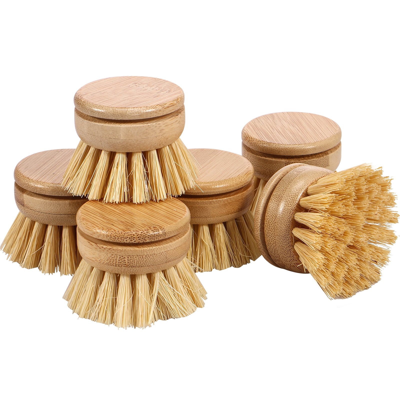 Eco-Friendly Wooden Dish Brush with Natural Sisal Bristles – Durable Coconut Wood Kitchen Cleaning Scrubber for Zero Waste, Non-Scratch Dishwashing
