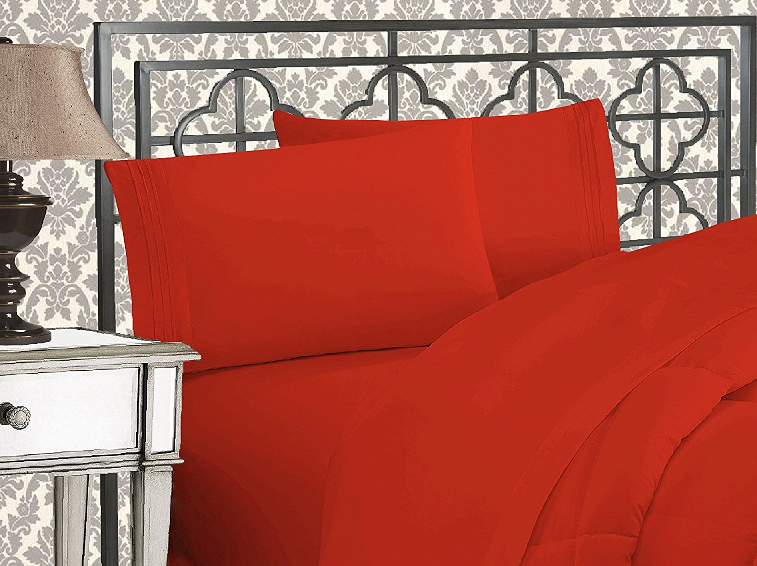 Eco Friendly Wrinkle Free Sheets California King Rust