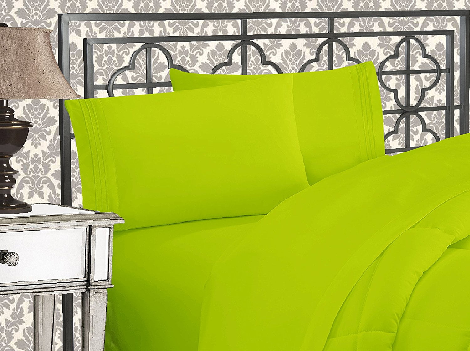 Eco Friendly Wrinkle Free Sheets Full Lime