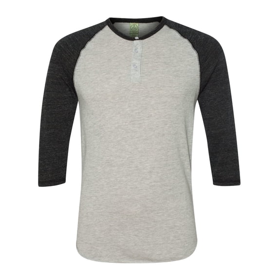 Eco-Jersey 3/4-Sleeve Raglan Henley