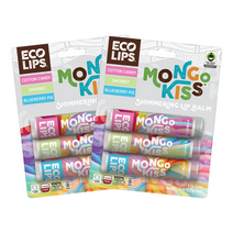 Eco Lips Mongo Kiss Iridescent Shimmering Lip Balm, 6 Pack Variety