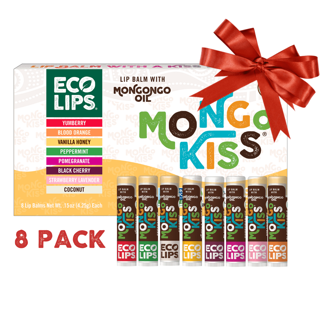 Eco Lips Mongo Kiss® Organic Lip Balm, 8Count Value Variety Pack (0.15