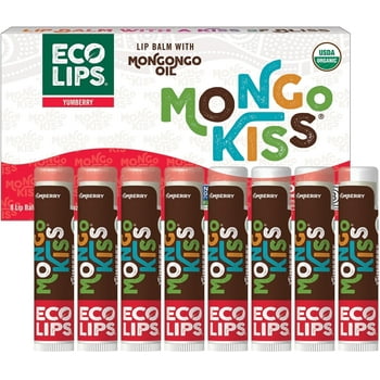 Eco Lips Mongo Kiss® Organic Lip Balm Yumberry , 8-Count Value Pack