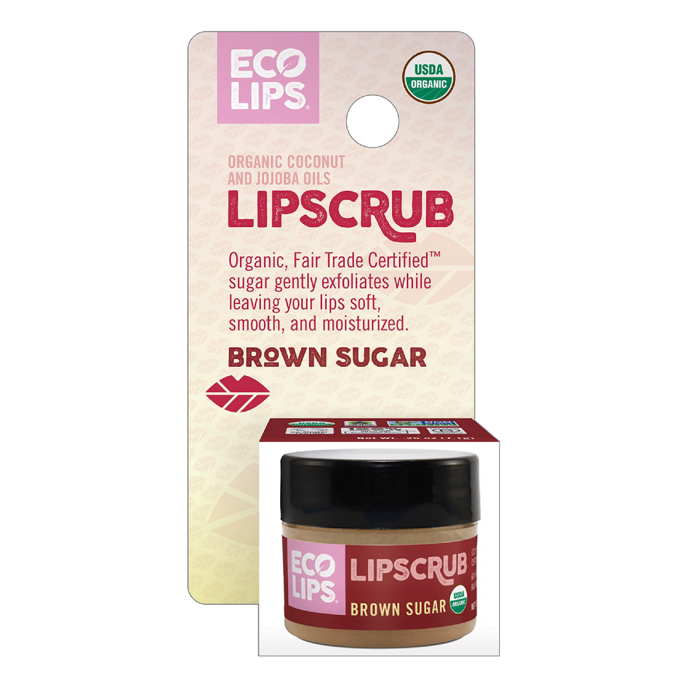 Eco Lips Organic Exfoliating Brown Sugar Lip Scrub 0.25