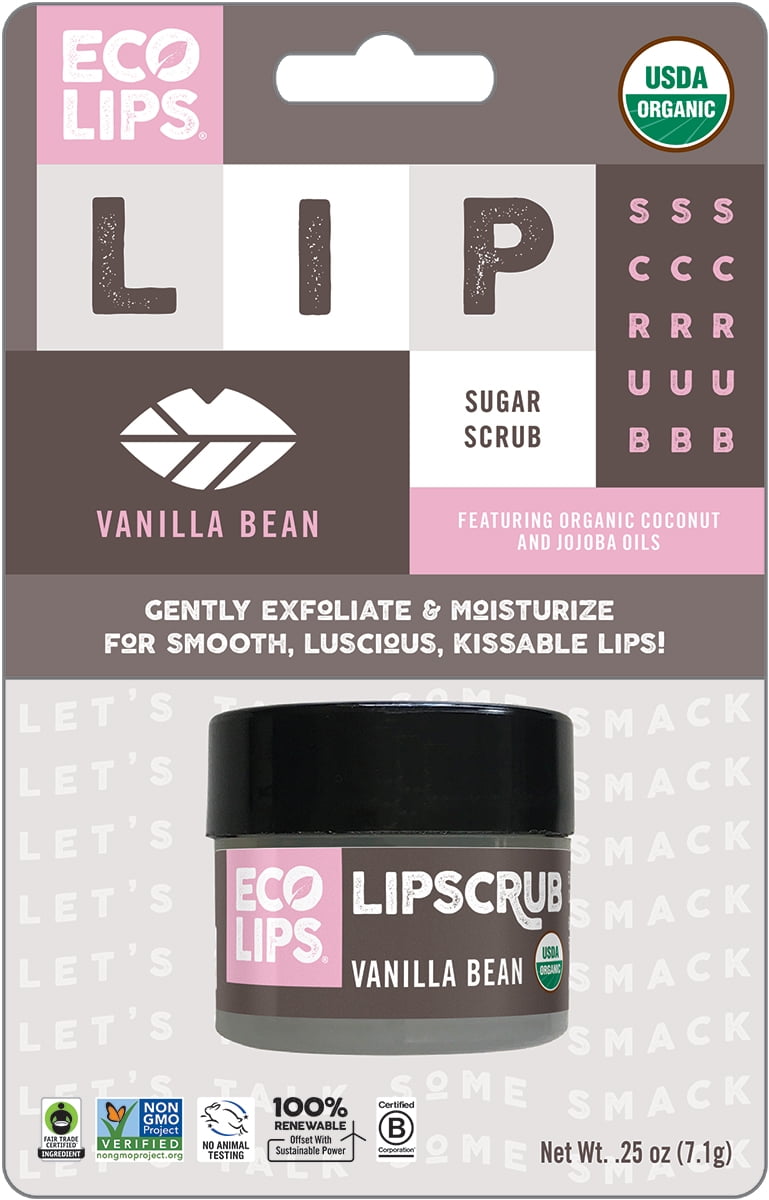 Eco Lips Organic Exfoliating Vanilla Bean Lip Scrub 0.25
