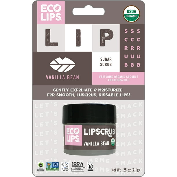 Eco Lips Organic Exfoliating Vanilla Bean Lip Scrub 0.25