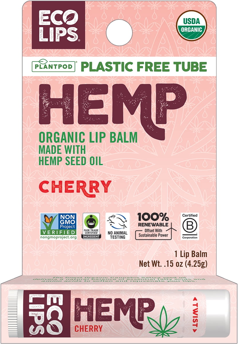 Eco Lips Organic Hemp Cherry Lip Balm 0.15 oz.