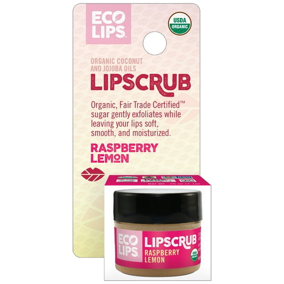 (2 pack) Eco Lips Organic Raspberry Lemon Sugar Lip Scrub 0.25 oz.