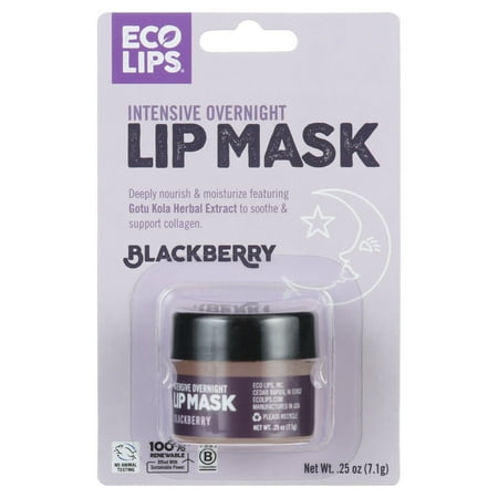 Eco Lips Overnight Intensive Lip Mask with Blackberry, .25oz 1ct