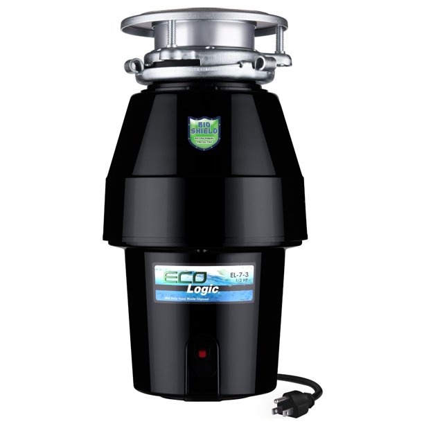 Eco Logic 1/2 HP Garbage Disposal with Attached Power Cord 10USEL7