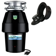 Eco Logic 1/2 HP Garbage Disposal with Oil Rubbed Bronze Sink Flange and Stopper Assembly Kit 10-US-EL-7-DS-3B-ORB