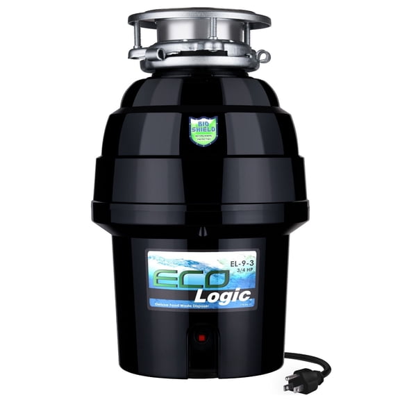 Eco Logic 3/4 HP Garbage Disposal with Attached Power Cord 10-US-EL-9-3B