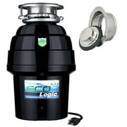 ECOLOGIC Eco Logic 3/4 HP Garbage Disposal with Polished Chrome Sink Flange 10-US-EL-9-DS-3B-PC